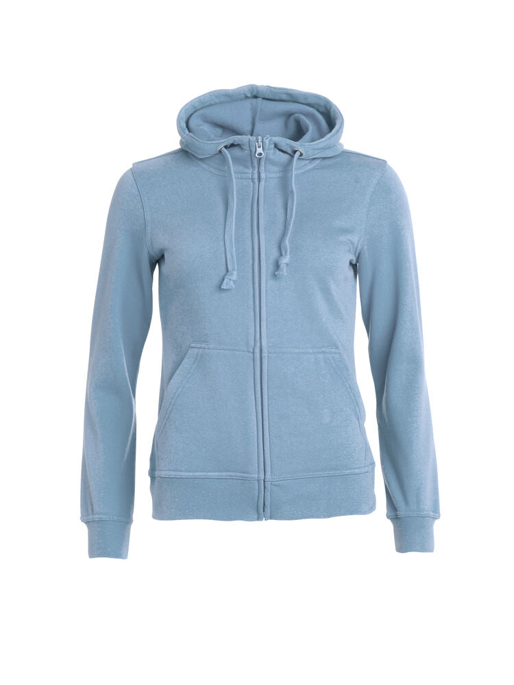 Basic Hoody Full Zip Women von Clique – White