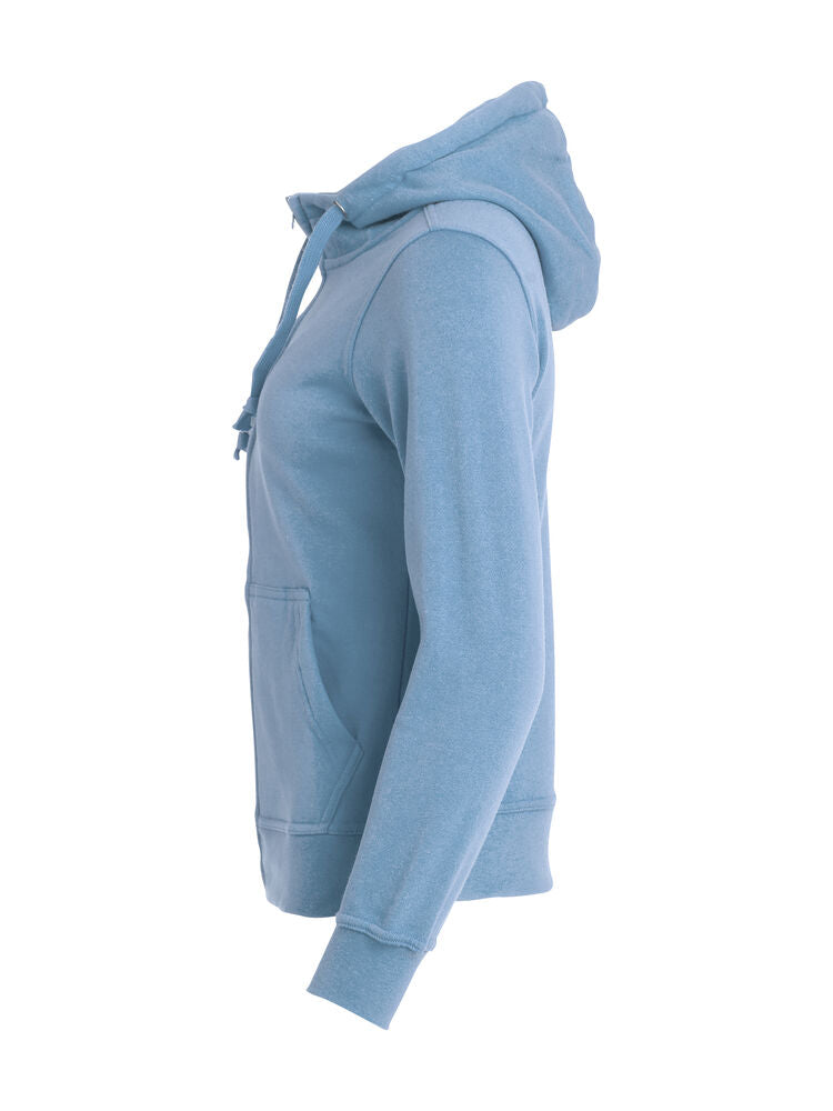 Basic Hoody Full Zip Women von Clique – White