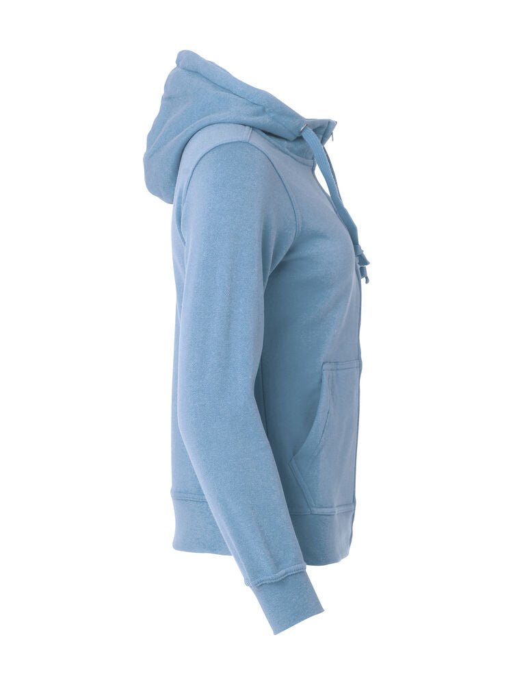 Basic Hoody Full Zip Women von Clique – White
