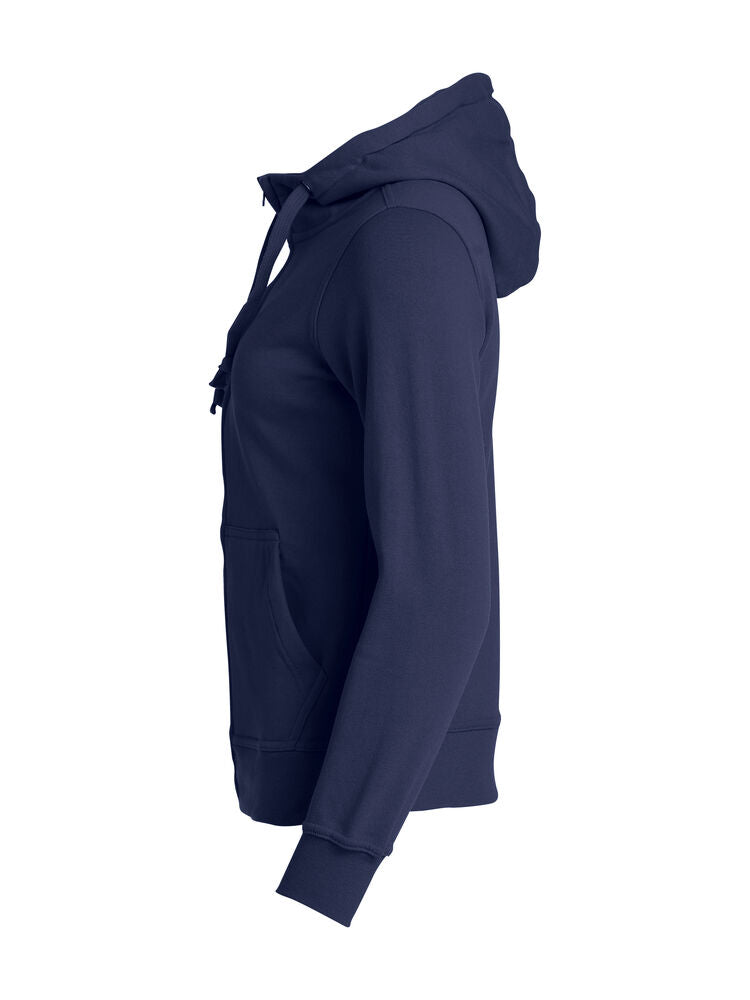Basic Hoody Full Zip Women von Clique – White
