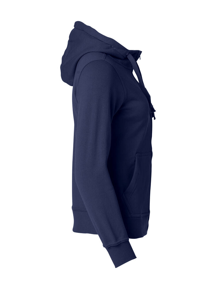 Basic Hoody Full Zip Women von Clique – White