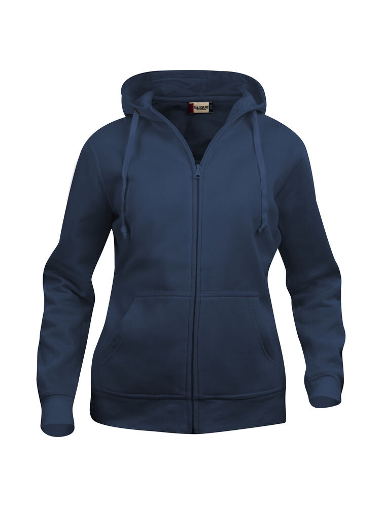 Basic Hoody Full Zip Women von Clique – White