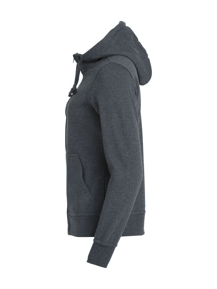 Basic Hoody Full Zip Women von Clique – White