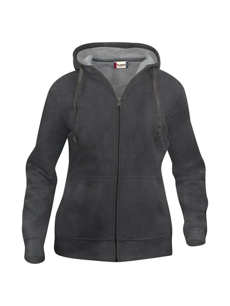 Basic Hoody Full Zip Women von Clique – White