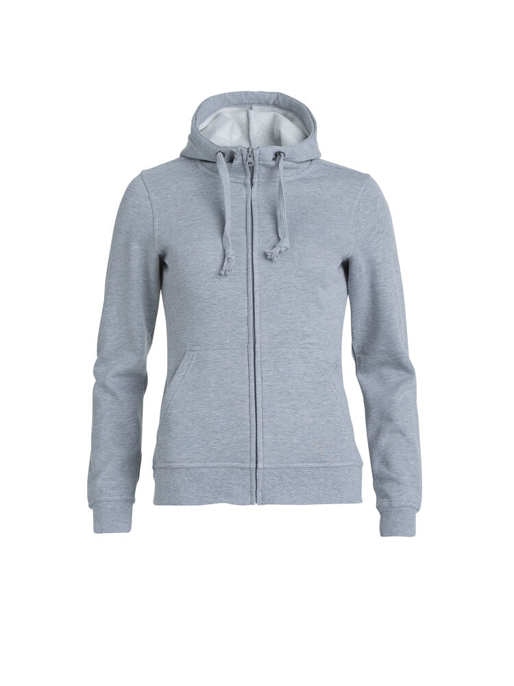 Basic Hoody Full Zip Women von Clique – White