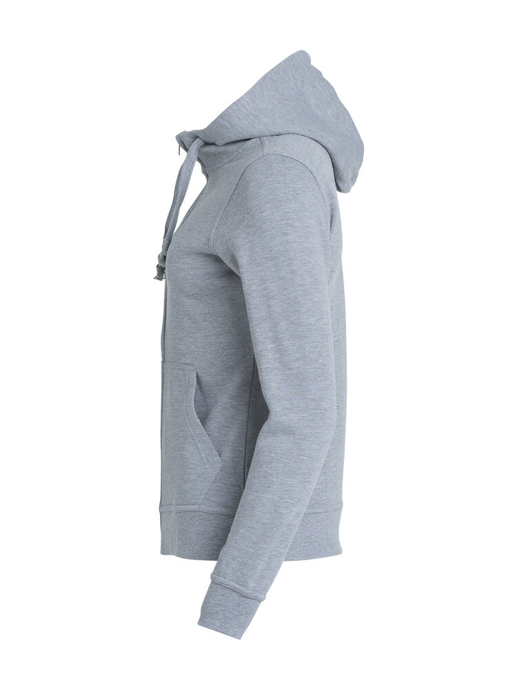 Basic Hoody Full Zip Women von Clique – White