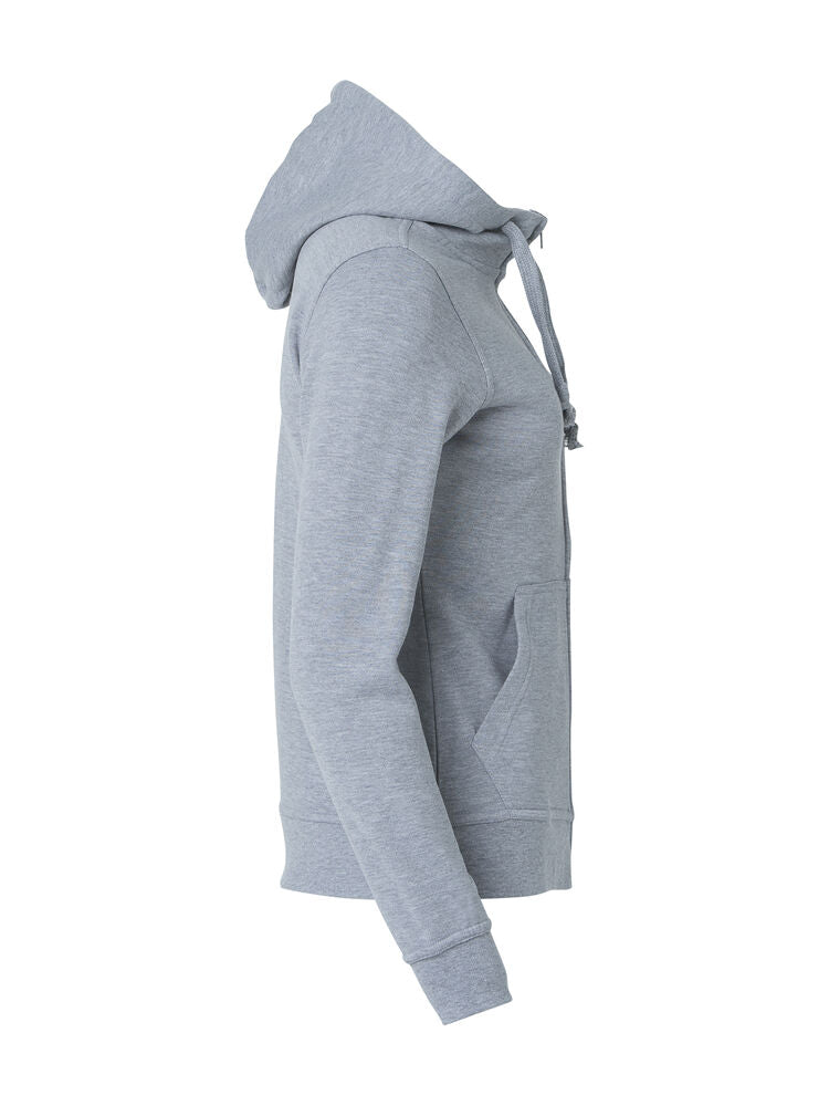 Basic Hoody Full Zip Women von Clique – White