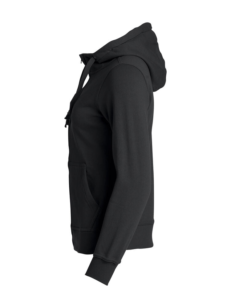 Basic Hoody Full Zip Women von Clique – White