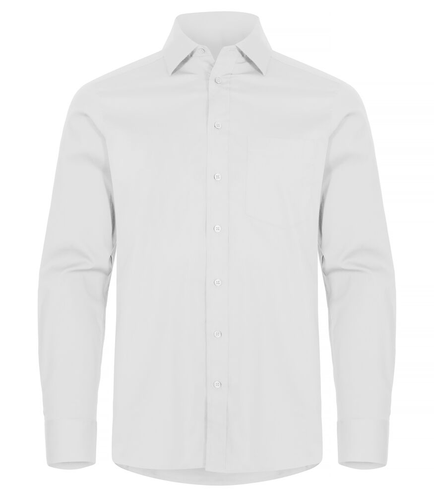 Stretch Shirt L/S von Clique – White