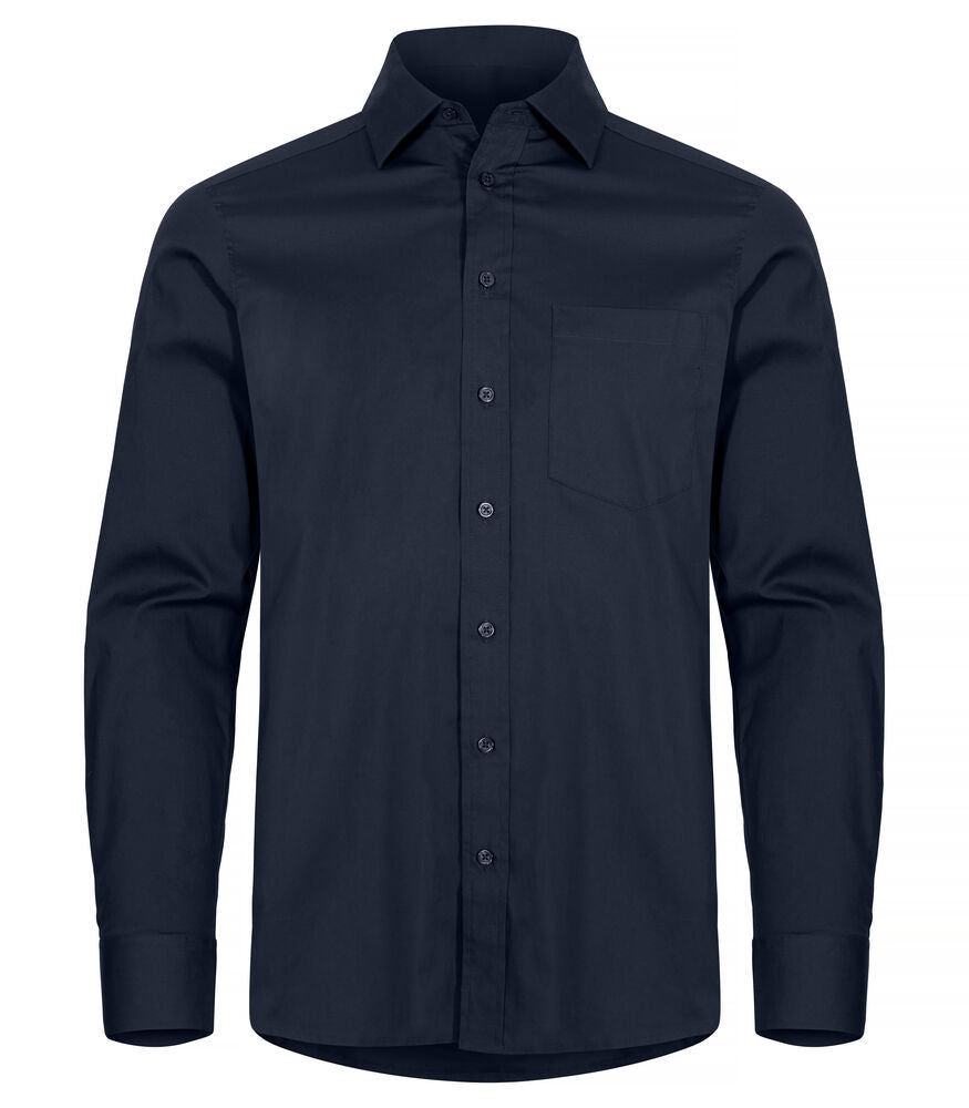 Stretch Shirt L/S von Clique – White