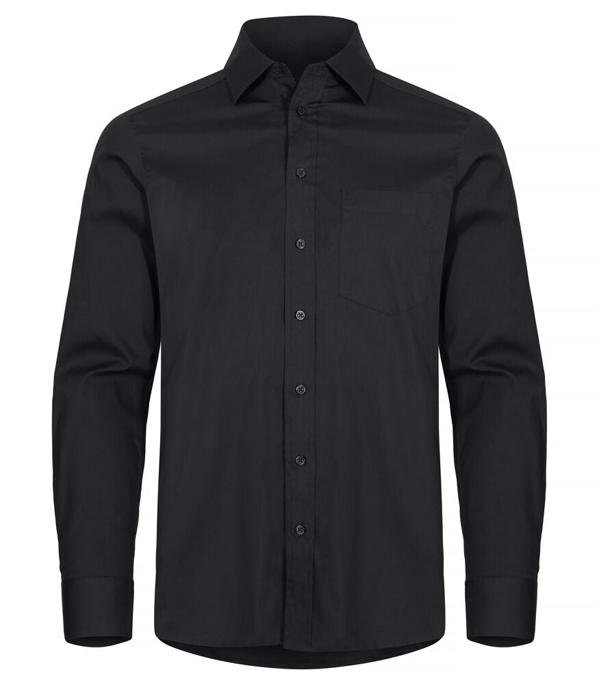 Stretch Shirt L/S von Clique – White
