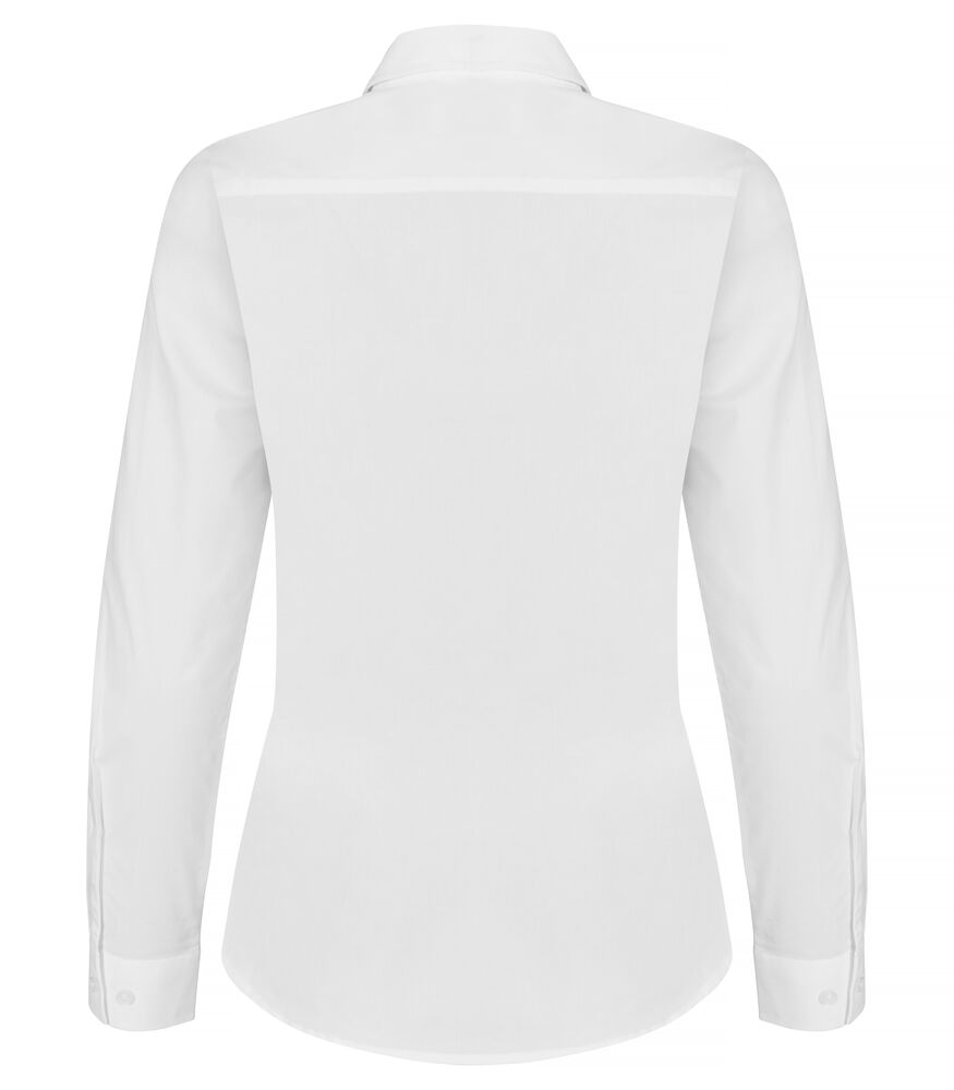 Stretch Shirt L/S Women von Clique – White