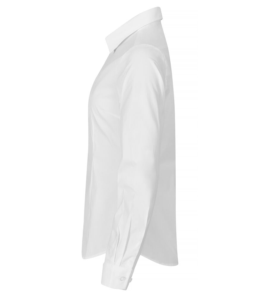 Stretch Shirt L/S Women von Clique – White