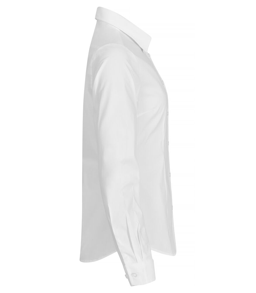 Stretch Shirt L/S Women von Clique – White