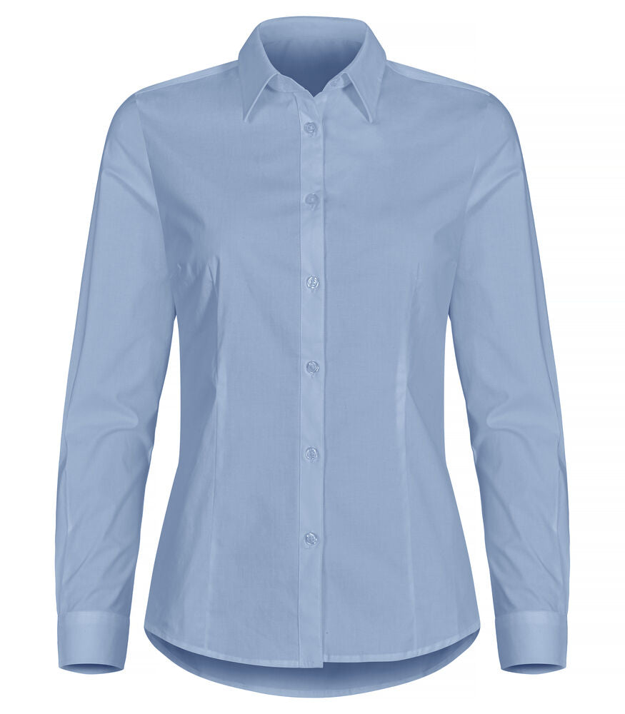 Stretch Shirt L/S Women von Clique – White