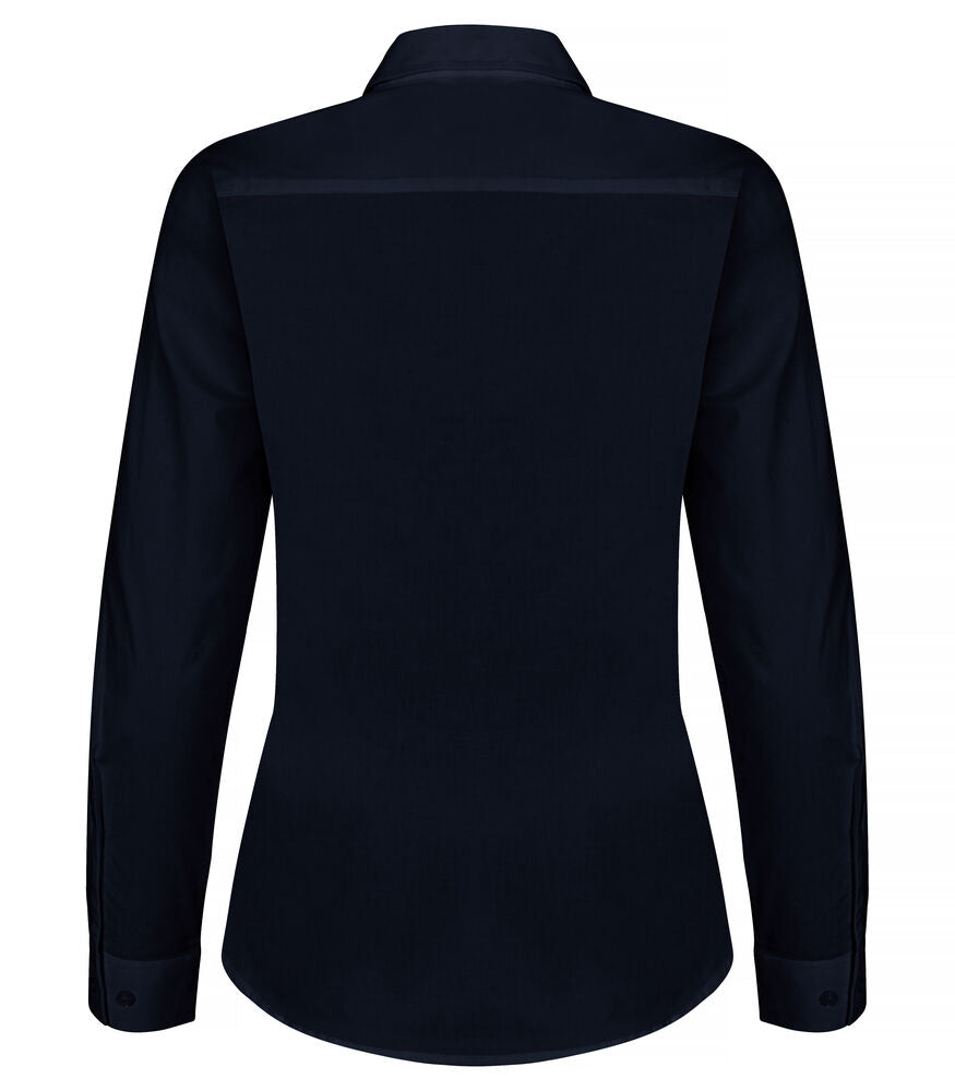 Stretch Shirt L/S Women von Clique – White