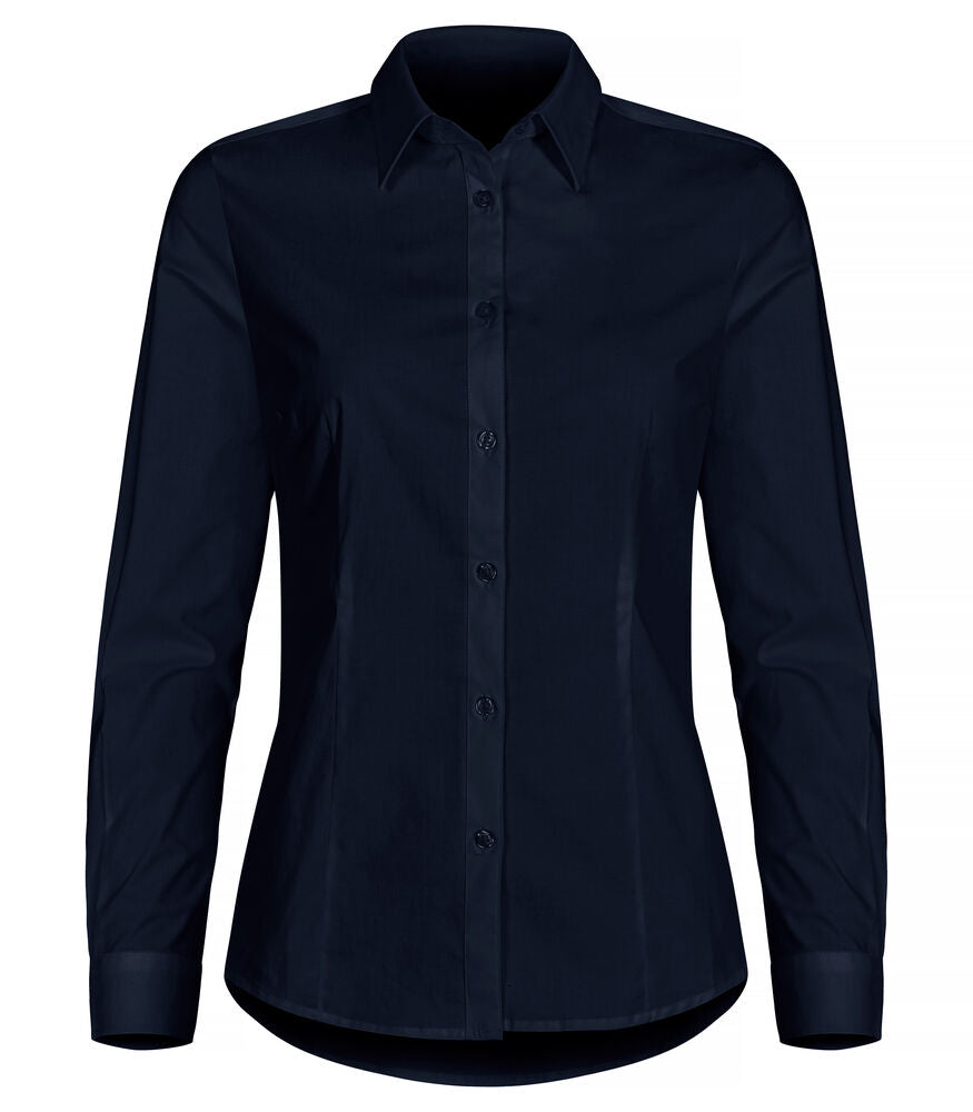 Stretch Shirt L/S Women von Clique – White