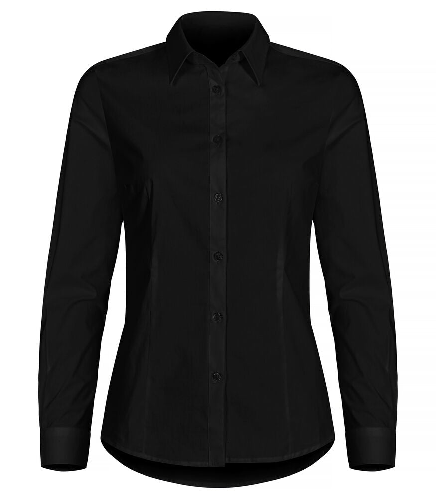 Stretch Shirt L/S Women von Clique – White