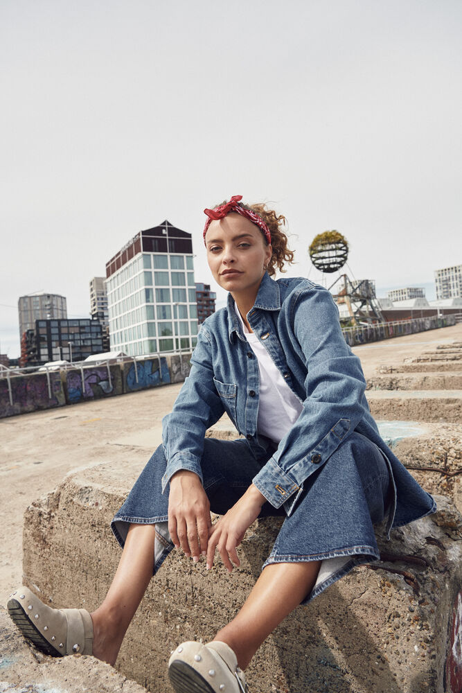Overshirt von Clique – Demin