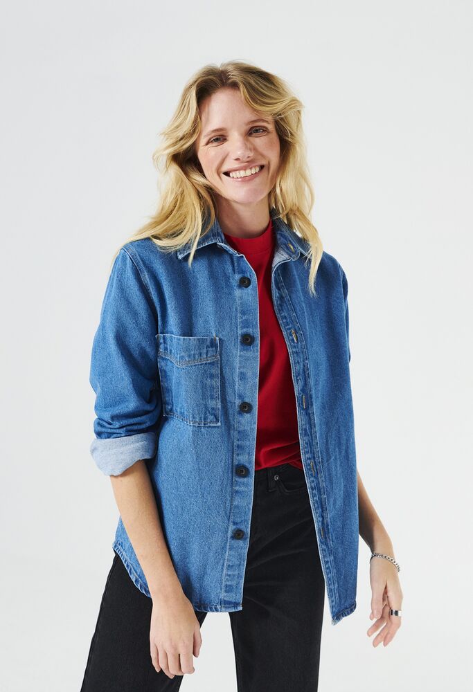 Overshirt von Clique – Demin