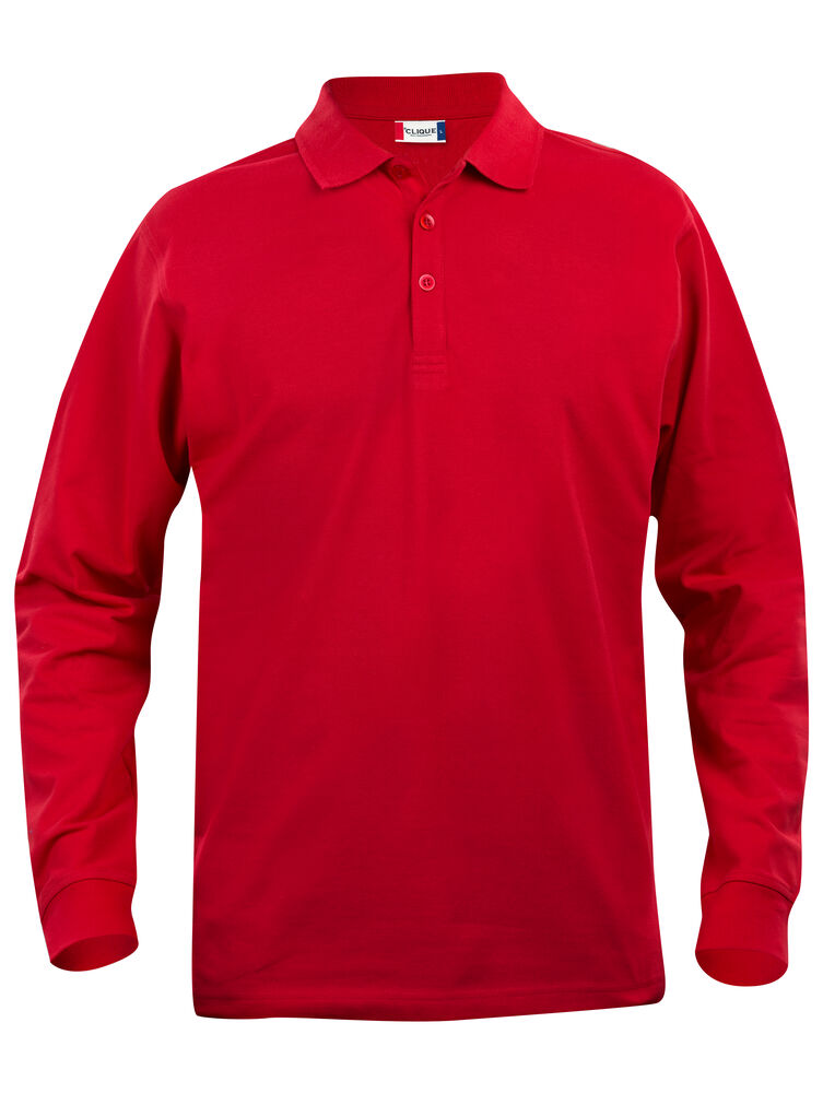Basic Polo L/S Junior von Clique – White