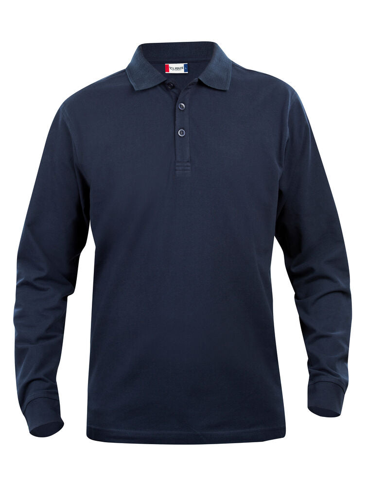 Basic Polo L/S Junior von Clique – White