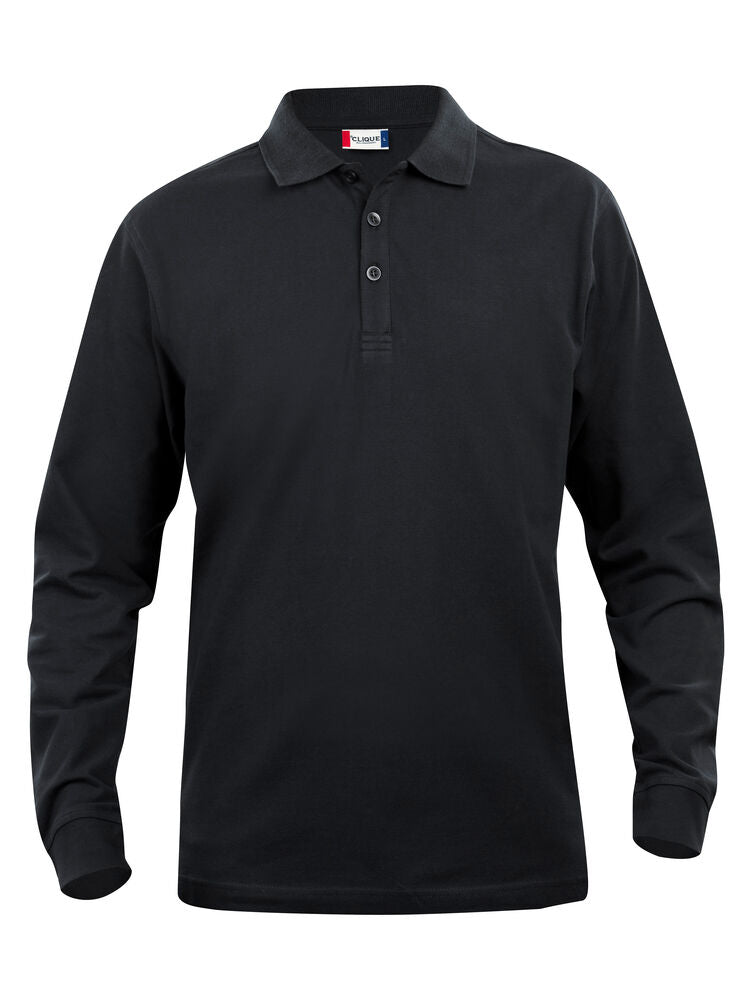Basic Polo L/S Junior von Clique – White