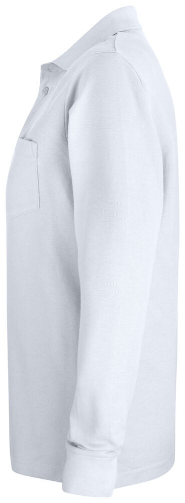 Basic Polo Pocket L/S von Clique – White