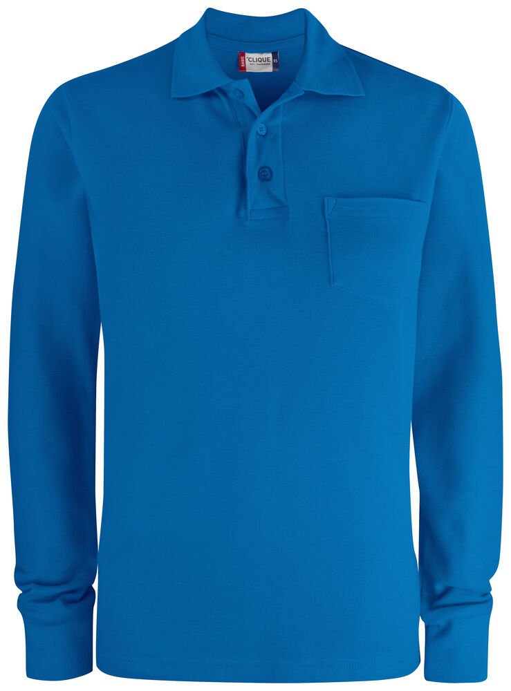Basic Polo Pocket L/S von Clique – White