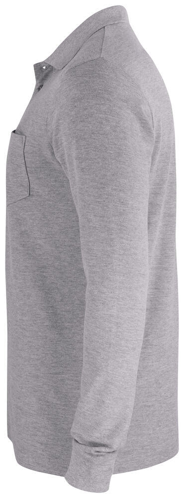Basic Polo Pocket L/S von Clique – White