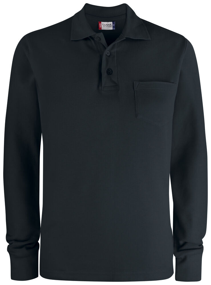 Basic Polo Pocket L/S von Clique – White