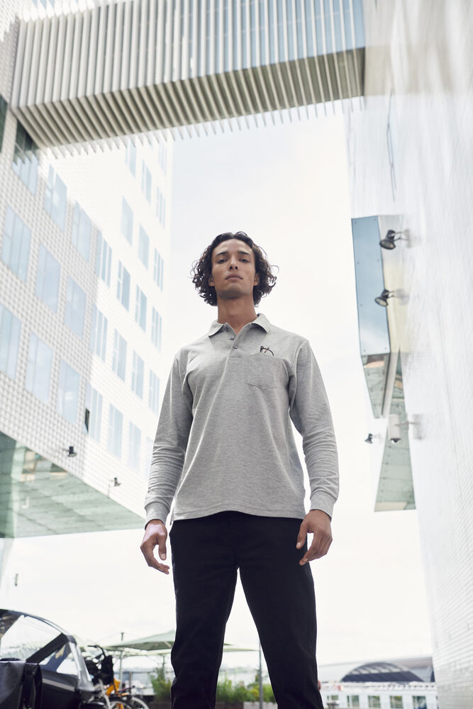 Basic Polo Pocket L/S von Clique – White