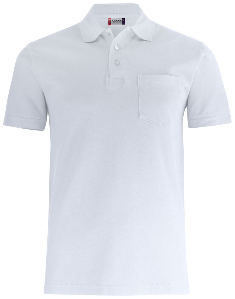 Basic Polo Pocket von Clique – White