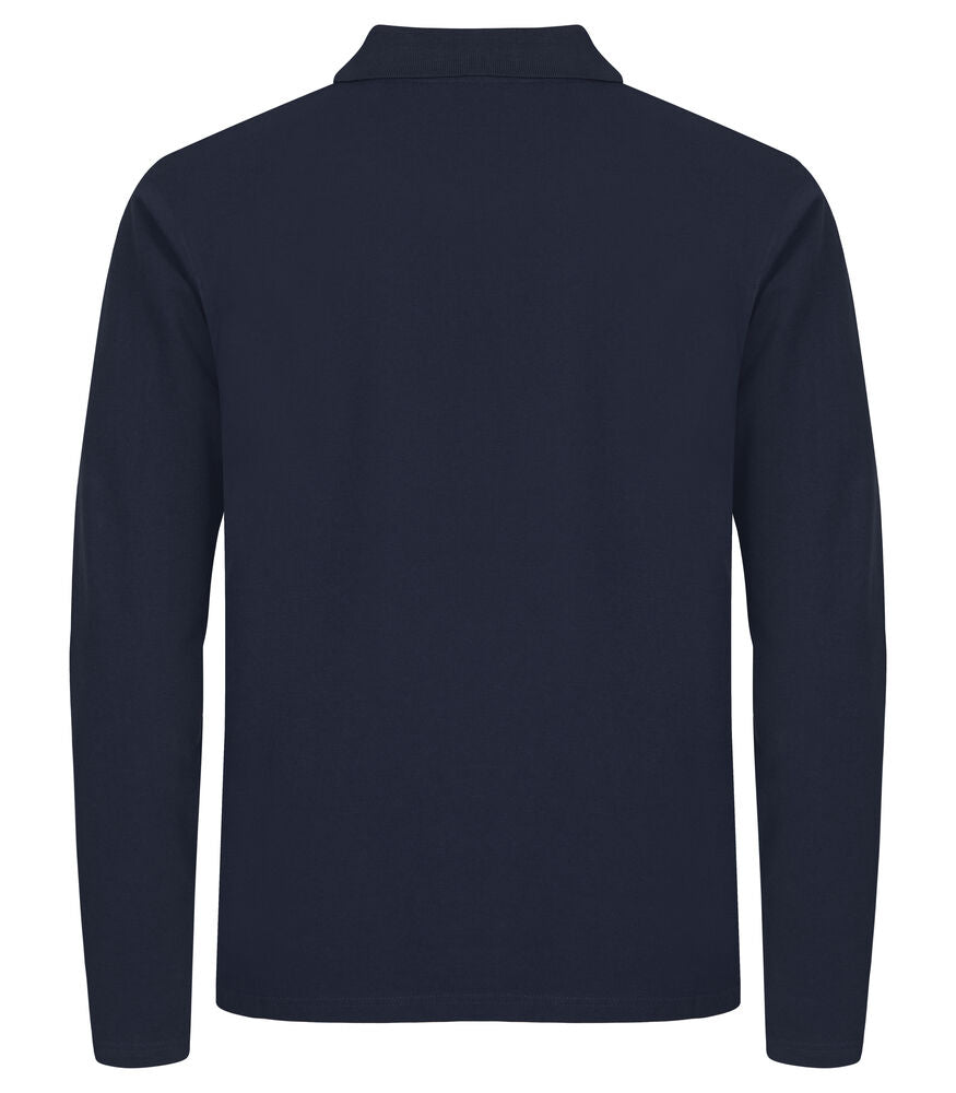 Stretch Premium Polo L/S von Clique – White