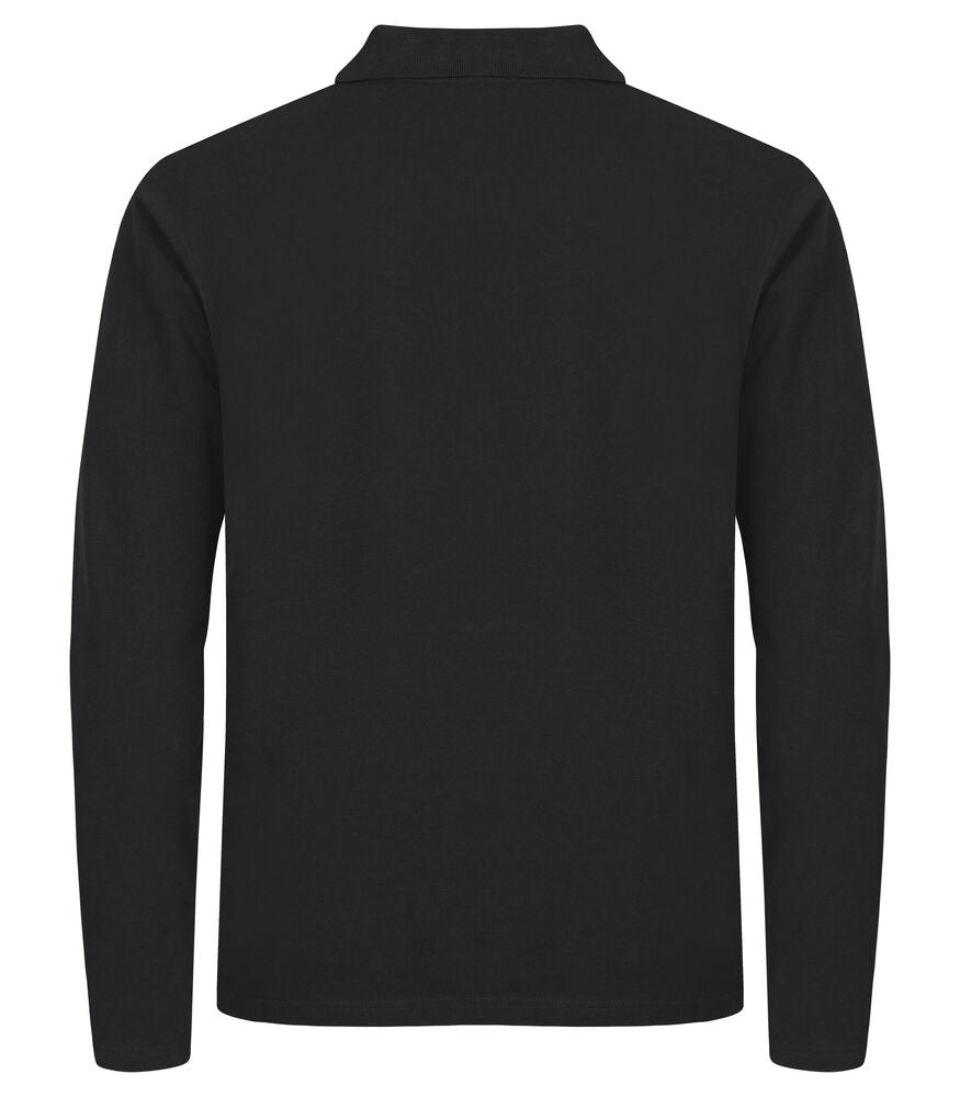 Stretch Premium Polo L/S von Clique – White