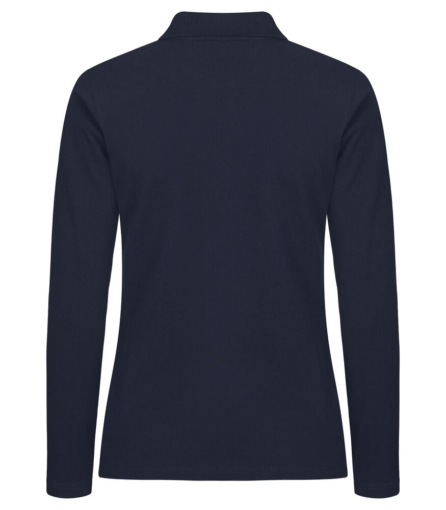 Stretch Premium Polo L/S Women von Clique – White