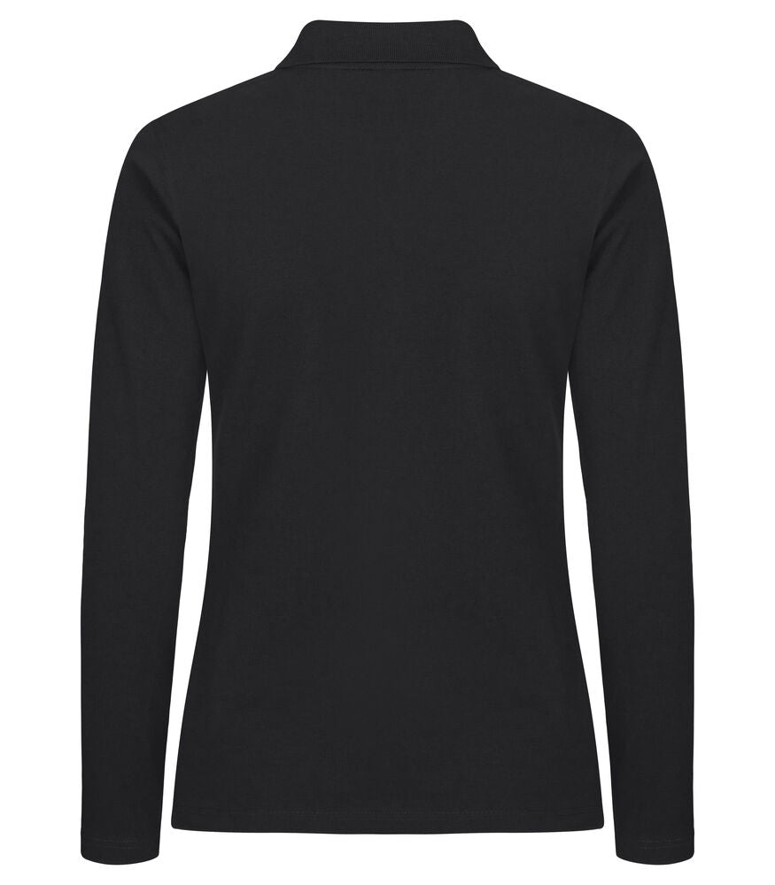 Stretch Premium Polo L/S Women von Clique – White