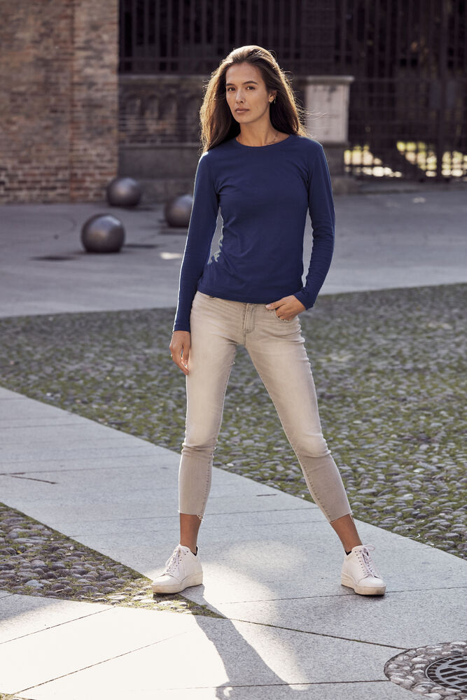 Basic-T L/S Women von Clique – White