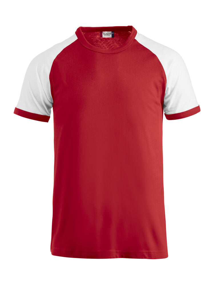 Raglan-T von Clique – Red/White