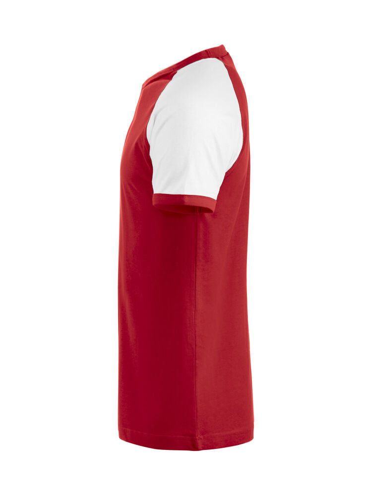Raglan-T von Clique – Red/White