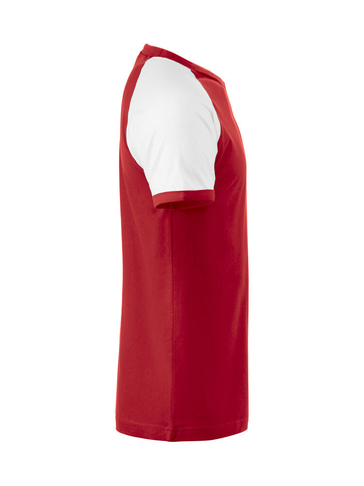 Raglan-T von Clique – Red/White