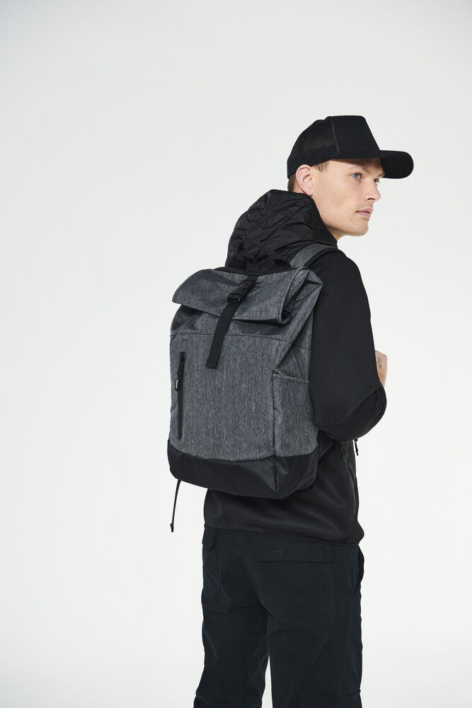 Roll-Up Backpack von Clique – Anthracite Melange