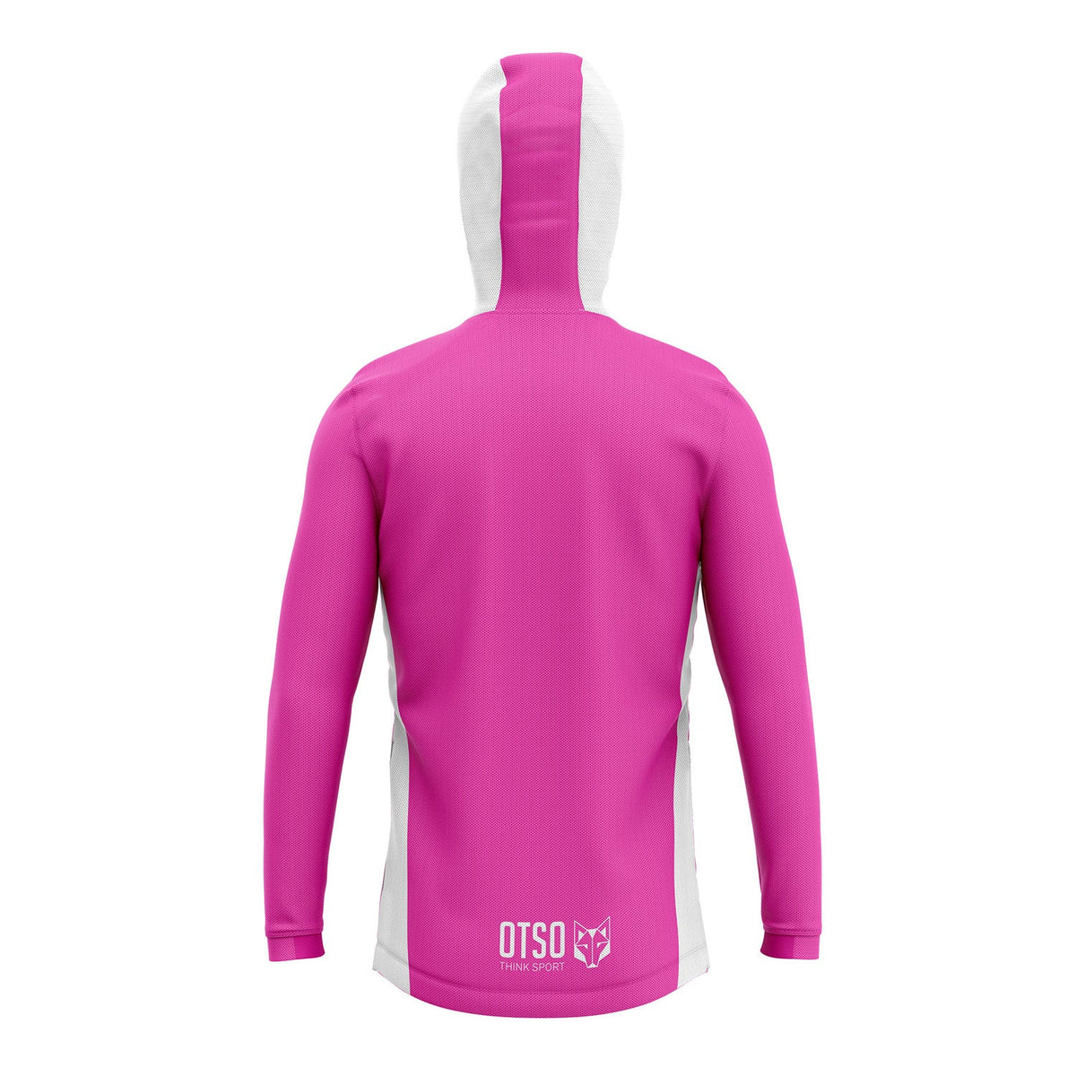 OTSO Unisex Sport-Hoodie - Fluo Pink & White – Produktansicht 2