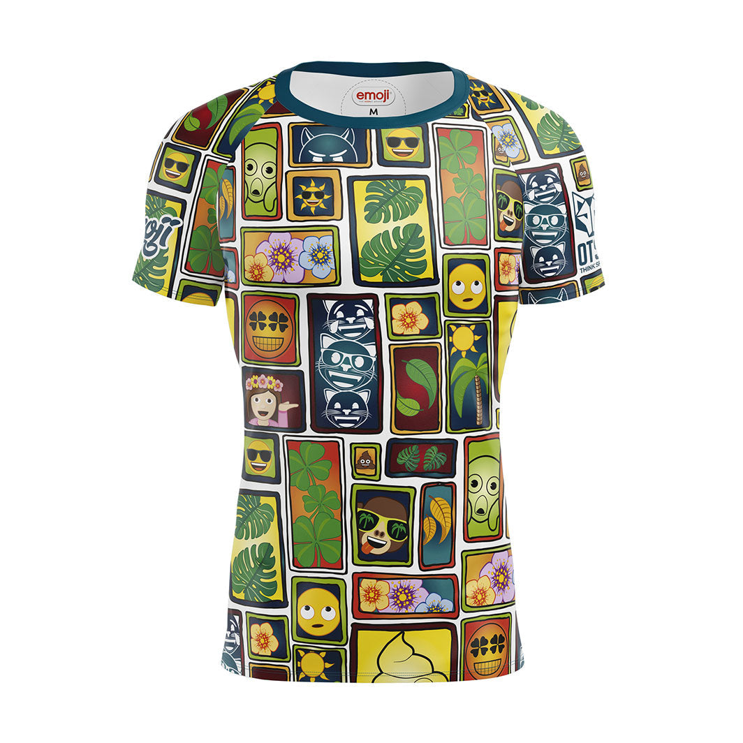 OTSO Herren Kurzarm-Funktionsshirt - Emoji Portrait – Produktansicht
