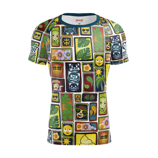 OTSO Herren Kurzarm-Funktionsshirt - Emoji Portrait – Produktansicht