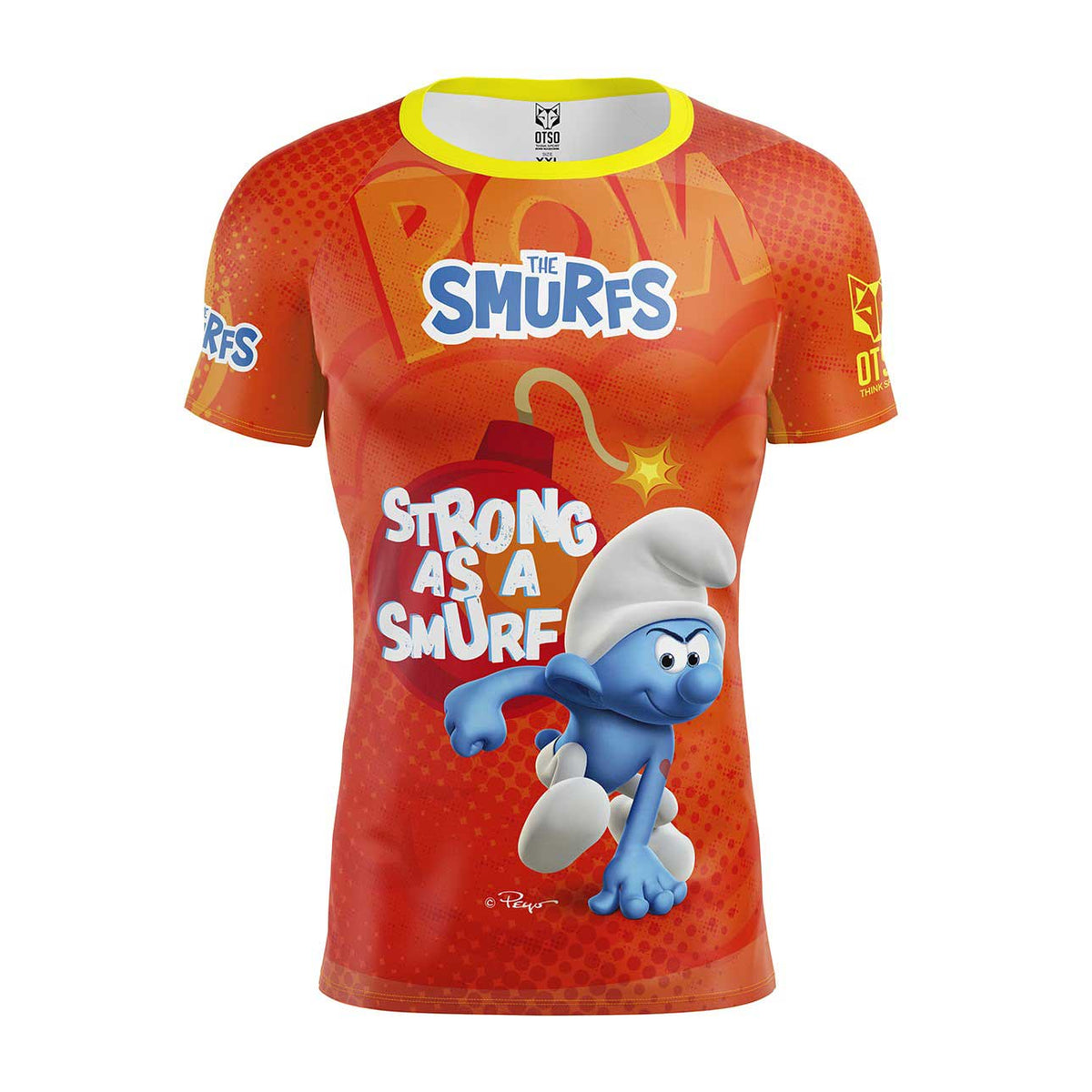 OTSO Herren Kurzarm-Funktionsshirt - Strong as a Smurf – Produktansicht