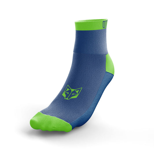OTSO Multisport-Socken Low Cut - Electric Blue & Fluo Green – Produktansicht