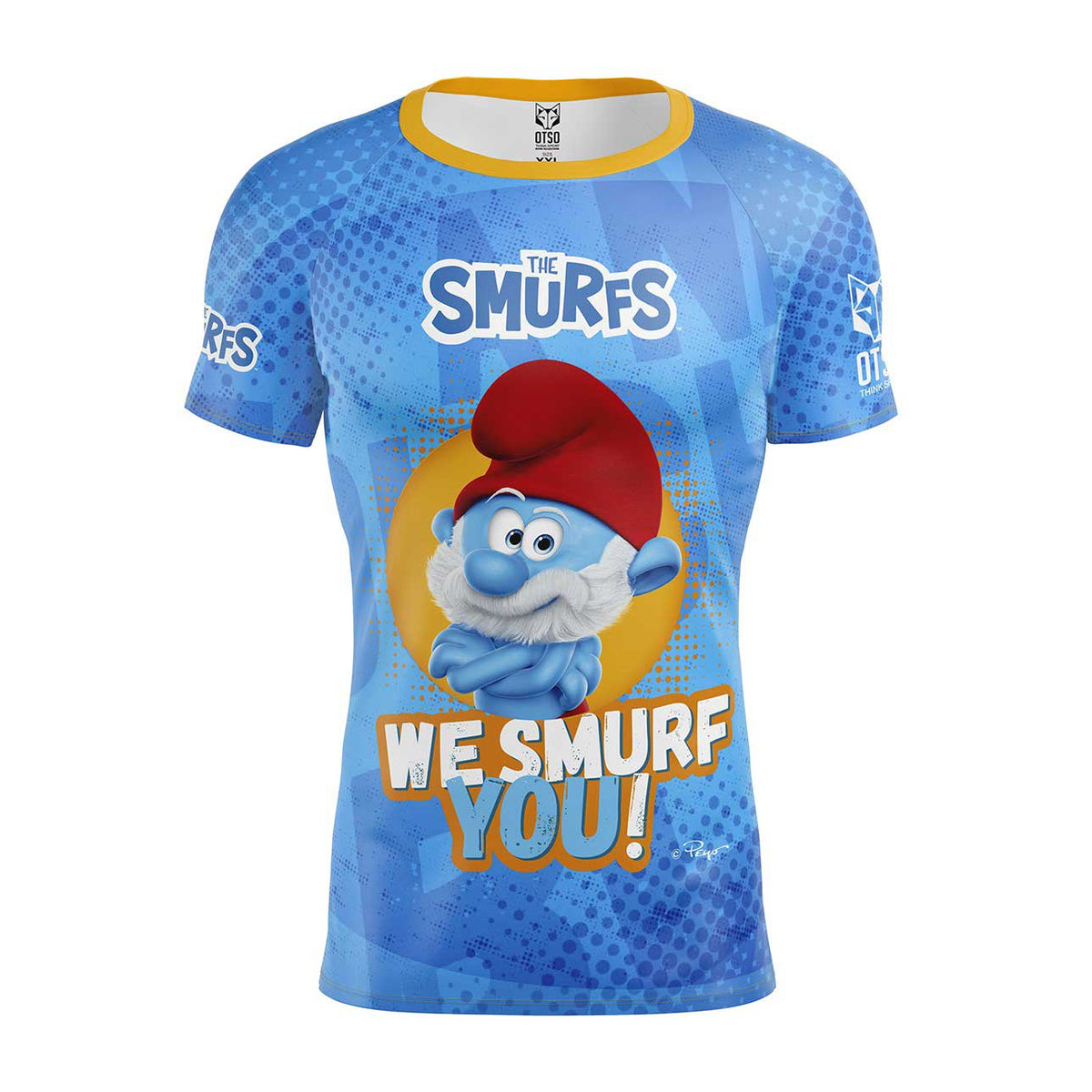 OTSO Herren Kurzarm-Funktionsshirt - We Smurf You! – Produktansicht