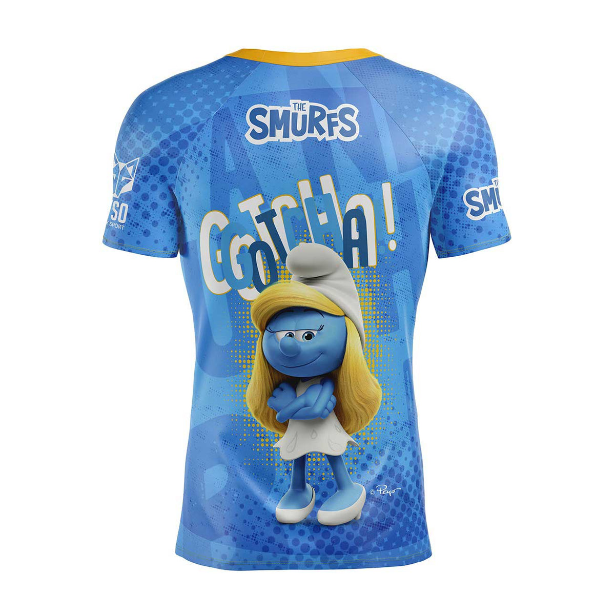 OTSO Herren Kurzarm-Funktionsshirt - We Smurf You! – Produktansicht 2