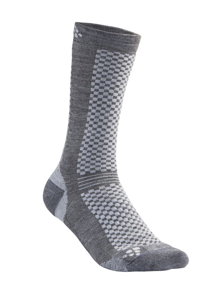 Warm Mid 2-Pack Sock von Craft – Granite/Platinum